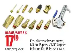 Canadian Tire 1/4˝ Copper Inflation Kit, 13-Pc offer