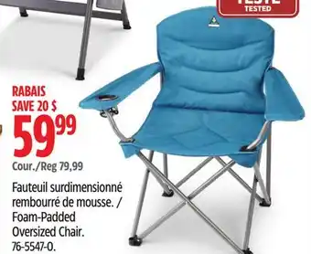 Canadian Tire Foam-Padded Oversized Chair offer