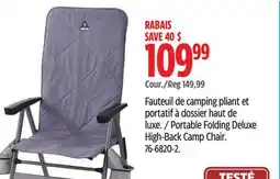 Canadian Tire Portable Folding Deluxe High-Back Camp Chair offer