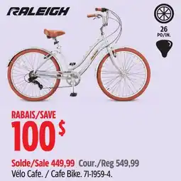 Canadian Tire Raleigh Cafe Bike offer