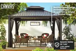 Canadian Tire Canvas Skyline Aluminum Hard-Top Gazebo with Netting offer