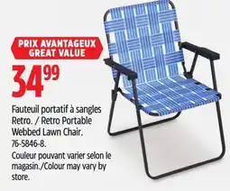 Canadian Tire Outbound Retro Portable Webbed Lawn Chair offer