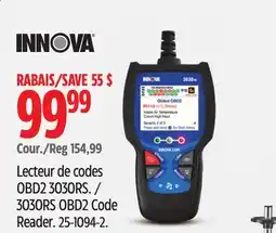 Canadian Tire Innova 3030RS OBD2 Code Reader offer