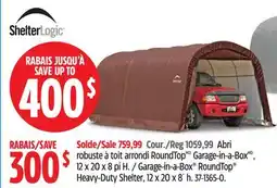 Canadian Tire ShelterLogic Garage-in-a-Box RoundTop Heavy-Duty Shelter offer