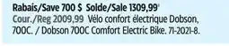 Canadian Tire Raleigh Dobson 700C Comfort Electric Bike offer
