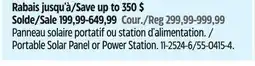 Canadian Tire NOMA Portable Solar Panel or Power Station offer