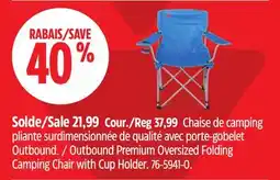 Canadian Tire Outbound Premium Oversized Folding Camping Chair with Cup Holder offer