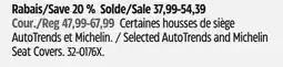 Canadian Tire Selected AutoTrends and Michelin Seat Covers offer