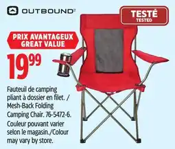 Canadian Tire Mesh-Back Folding Camping Chair offer