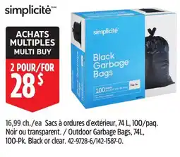 Canadian Tire Outdoor Garbage Bags, 74L, 100-Pk offer