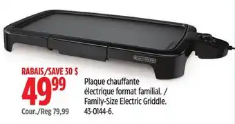 Canadian Tire BLACK+DECKER Family-Size Electric Griddle offer