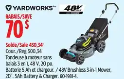 Canadian Tire Yardworks 48V Brushless 3-in-1 Mower, 20 offer