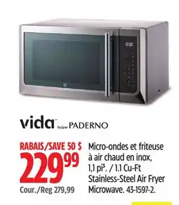Canadian Tire 1.1 Cu-Ft Stainless-Steel Air Fryer Microwave offer