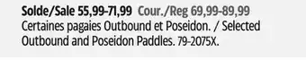 Canadian Tire Selected Outbound and Poseidon Paddles offer