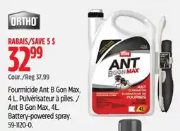 Canadian Tire Ortho Ant B Gon Max, 4L. Battery-powered spray offer
