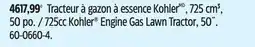 Canadian Tire 725cc Kohler Engine Gas Lawn Tractor, 50˝ offer