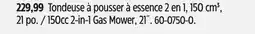 Canadian Tire Certified 150cc 2-in-1 Gas Mower, 21˝ offer