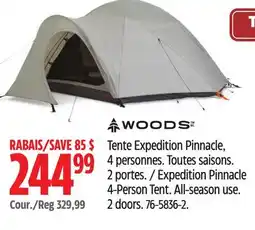 Canadian Tire Expedition Pinnacle 4-Person Tent Woods offer