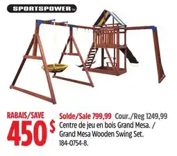 Canadian Tire Sportspower Grand Mesa Wooden Swing Set offer