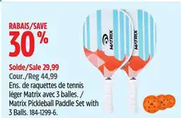 Canadian Tire Matrix Pickleball Paddle Set with 3 Balls offer