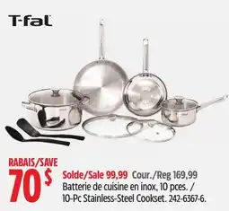 Canadian Tire T-fal 10-Pc Stainless-Steel Cookset offer