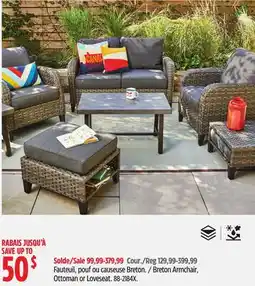 Canadian Tire Breton Armchair, Ottoman or Loveseat offer