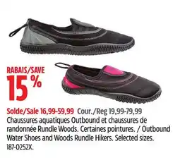 Canadian Tire Outbound Water Shoes and Woods Rundle Hikers offer