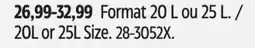 Canadian Tire Format 20 L ou 25 L offer