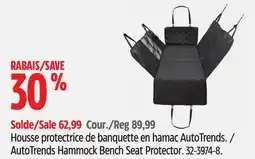 Canadian Tire AutoTrends Hammock Bench Seat Protector offer