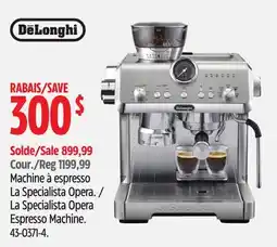 Canadian Tire La Specialista Opera Espresso Machine offer