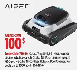 Canadian Tire Scuba N1 Cordless Robotic Pool Cleaner offer