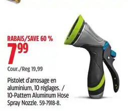 Canadian Tire 10-Pattern Aluminum Hose Spray Nozzle offer