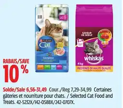Canadian Tire Selected Cat Food and Treats offer