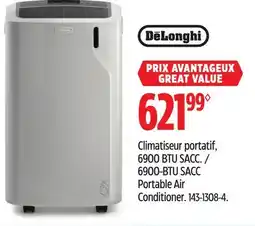 Canadian Tire DeLonghi 6900-BTU SACC Portable Air Conditioner offer