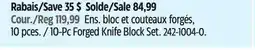 Canadian Tire 10-Pc Forged Knife Block Set offer