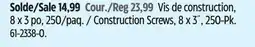 Canadian Tire Construction Screws offer