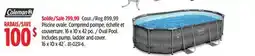 Canadian Tire Oval Pool. Includes pump, ladder and cover offer