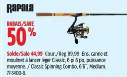 Canadian Tire Rapala Classic Spinning Combo offer