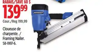Canadian Tire Mastercraft Framing Nailer offer