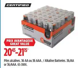 Canadian Tire CERTIFIED Alkaline Batteries offer