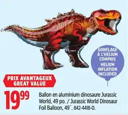 Canadian Tire Jurassic World Dinosaur Foil Balloon, 49˝ offer