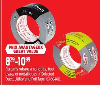Canadian Tire Selected Duct, Utility and Foil Tape offer