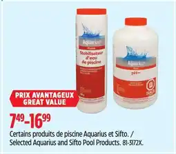 Canadian Tire Selected Aquarius and Sifto Pool Products offer