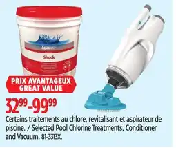 Canadian Tire Selected Pool Chlorine Treatments, Conditioner and Vacuum offer