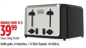 Canadian Tire Black+Decker 4-Slice Toaster offer