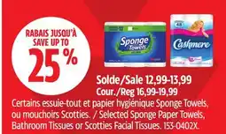 Canadian Tire Selected Sponge Paper Towels, Bathroom Tissues or Scotties Facial Tissues offer