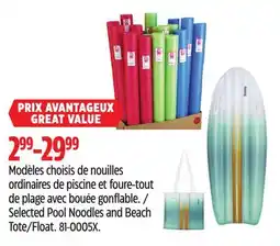 Canadian Tire Selected Pool Noodles and Beach Tote/Float offer