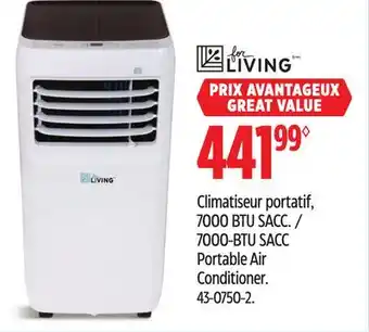 Canadian Tire For Living 7000-BTU SACC Portable Air Conditioner offer
