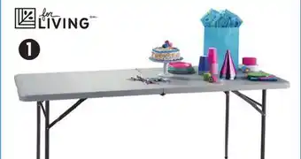 Canadian Tire for living Folding Table with Carry Handle offer