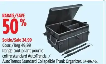 Canadian Tire AutoTrends Standard Collapsible Trunk Organizer offer